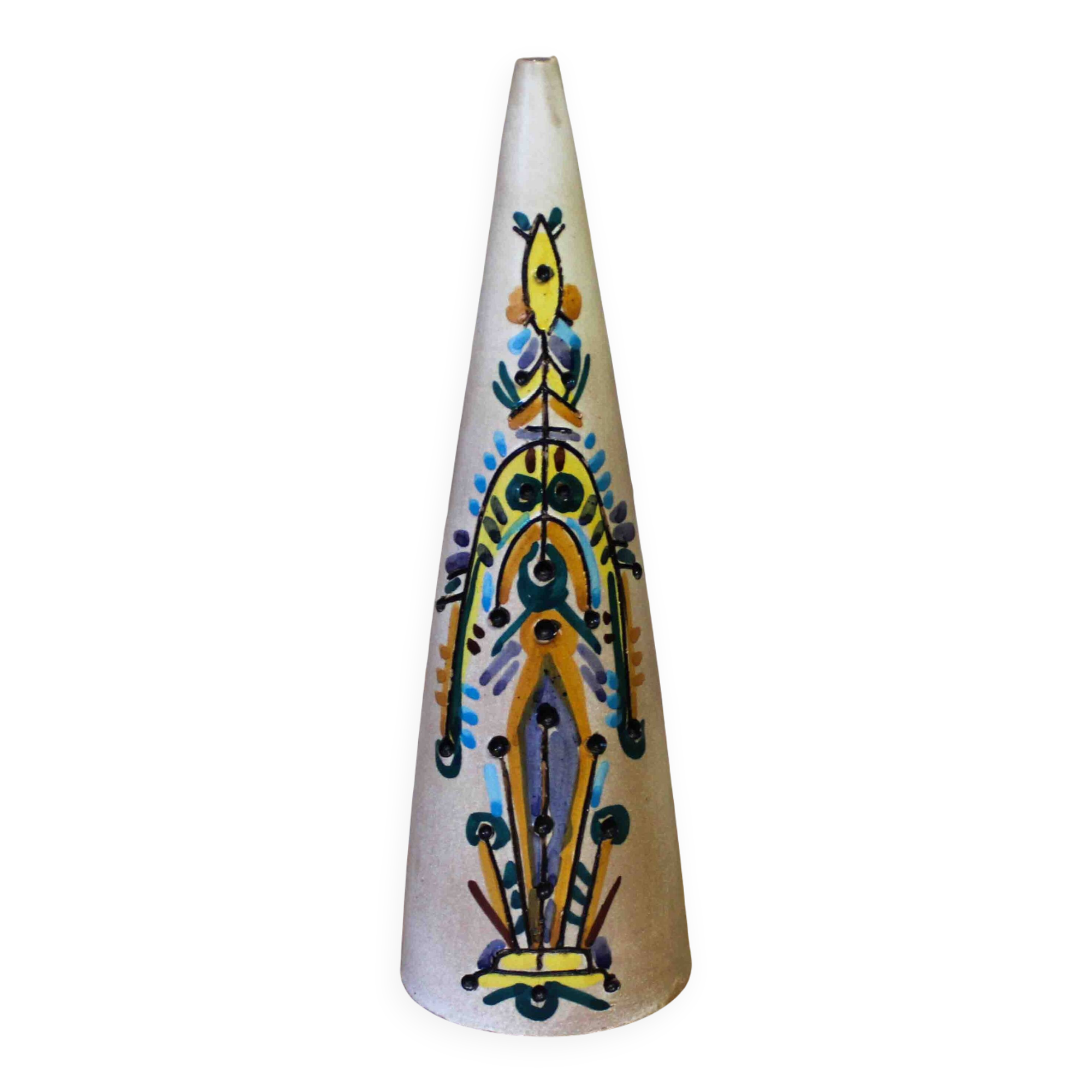 Giuseppe Mazzotti Albisola glazed ceramic soliflore vase