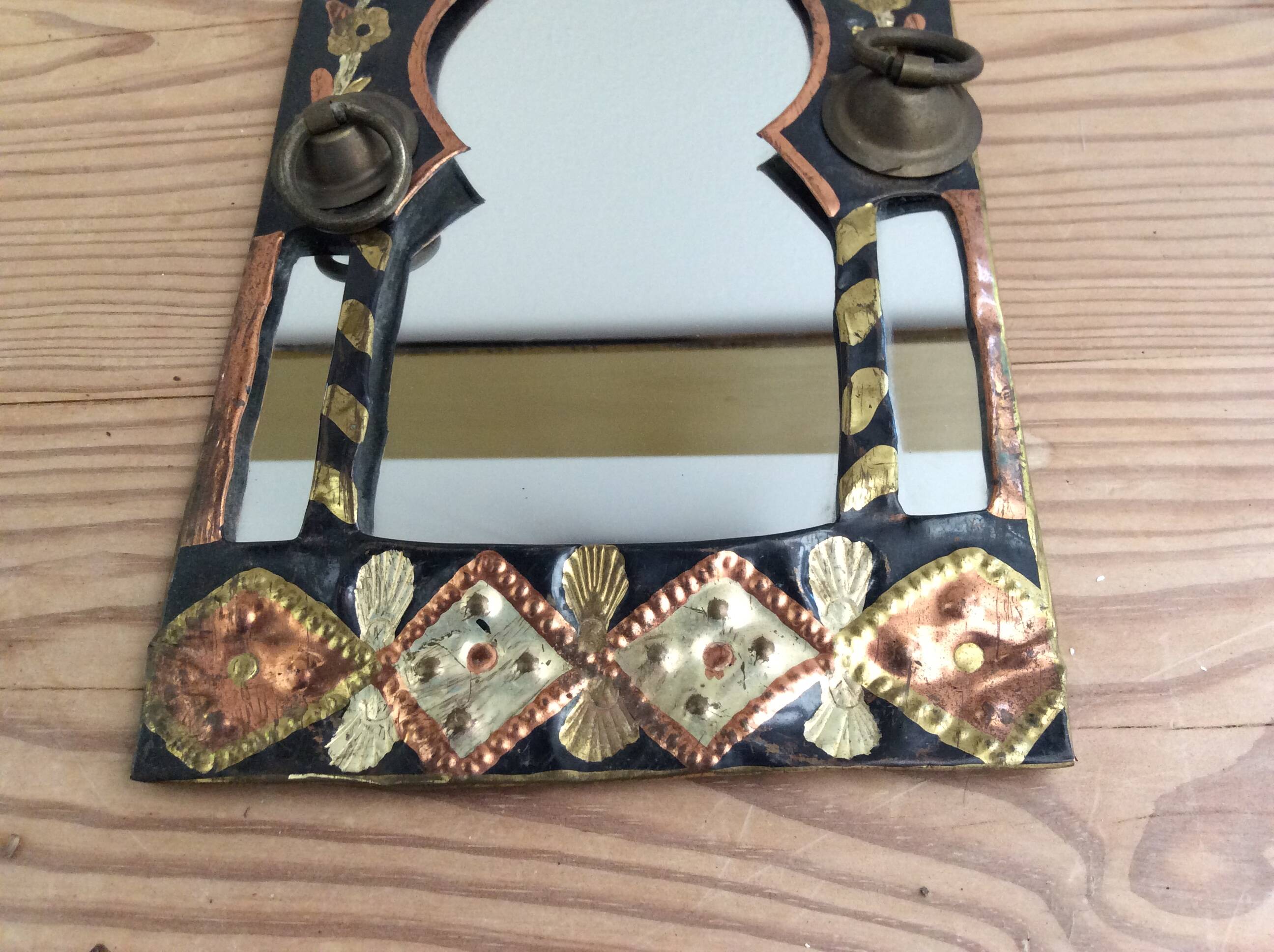 Brass mirror