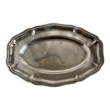 Silver-plated metal tray in the Wiskemann style, Louis XV.