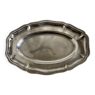 Silver-plated metal tray in the Wiskemann style, Louis XV.