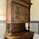 Buffet en chêne 3 corps de style Henri II