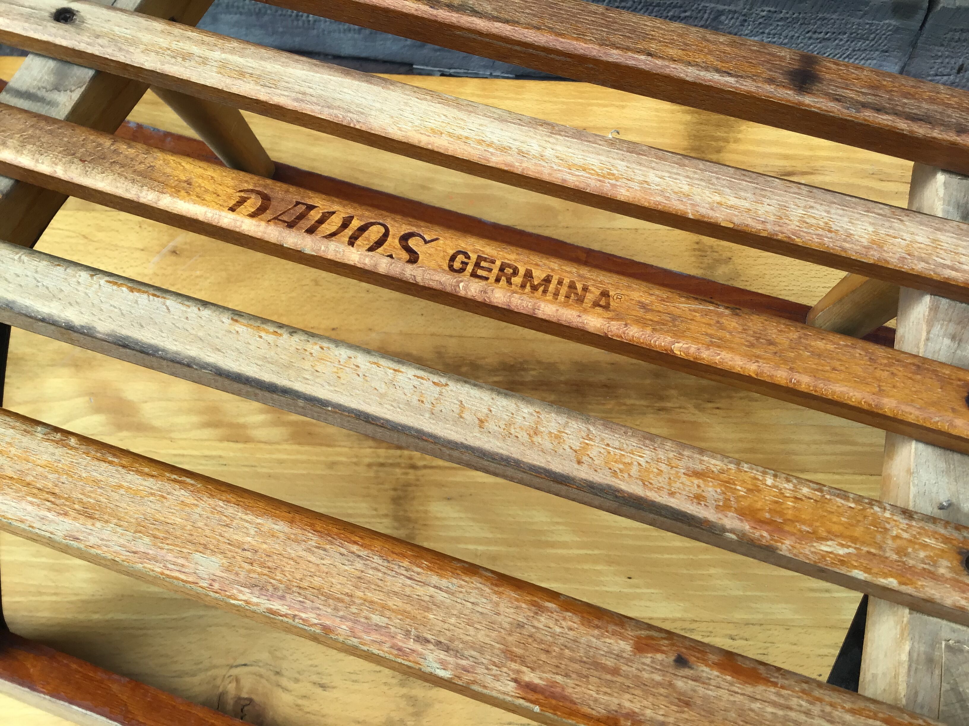 Vintage Davos wooden sledge