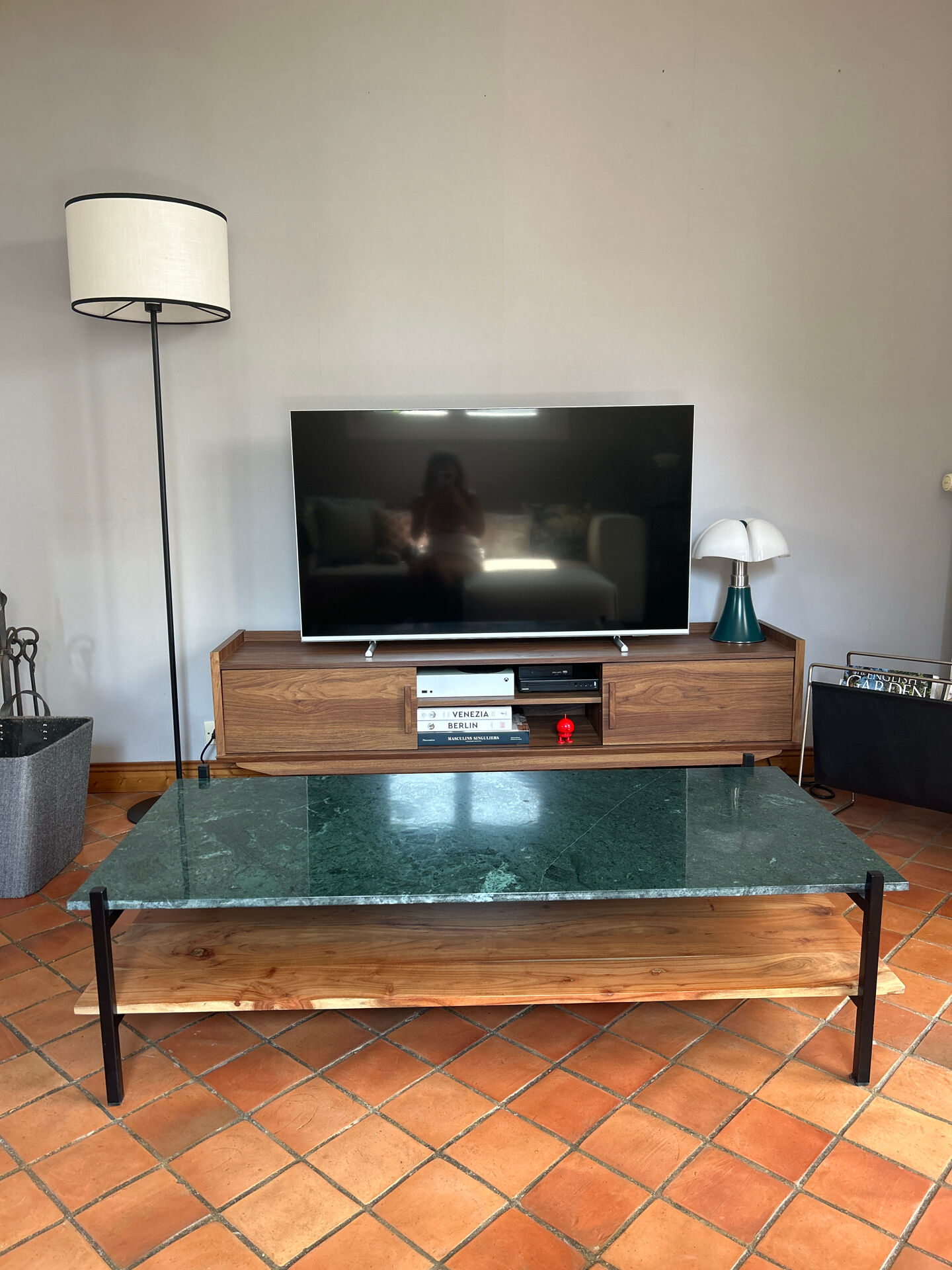 Tikamoon coffee table marble and wood