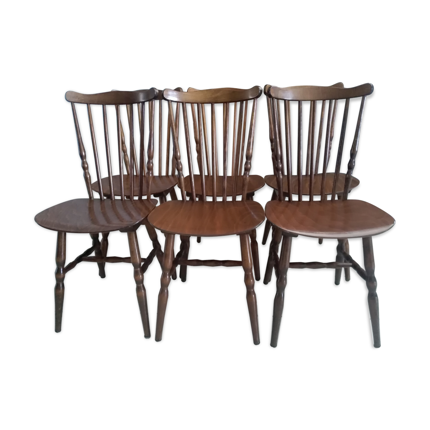 Suite of 6 Chairs by Bistrot Baumann Tacomaacoma 1970
