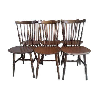 Suite de 6 chaises de bistrot Baumann Tacomaacoma 1970