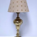 Solid brass lamp with star lampshade