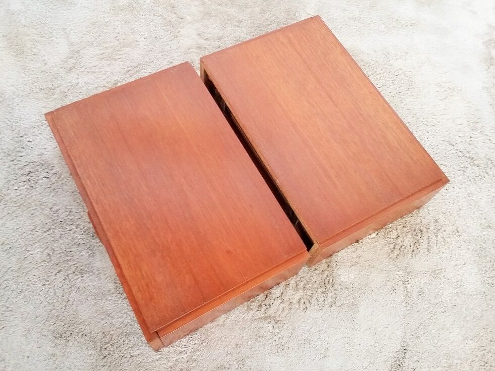 Pair of nightstands wall scandinavian teak