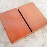 Pair of nightstands wall scandinavian teak
