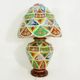 Ancient camel leather lamp and wooden base