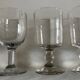 Set de 6 verres de table à pied mi 19e assortis