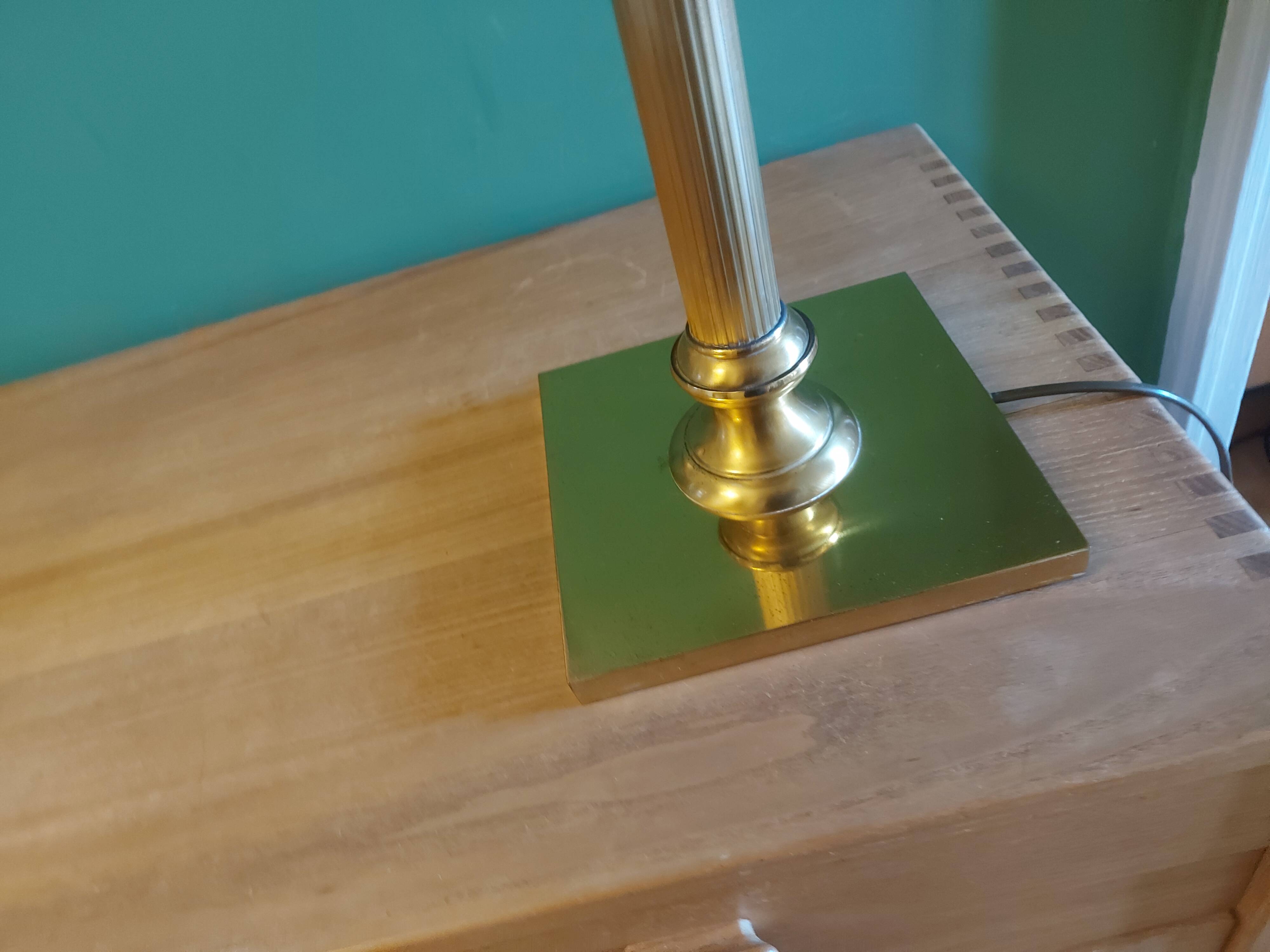 Large golden brass lamp neo classic style