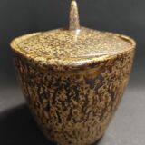 Vintage stoneware mustard pot from the 20th century