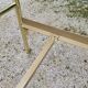 Vintage single bed and nightstand in gilded brass