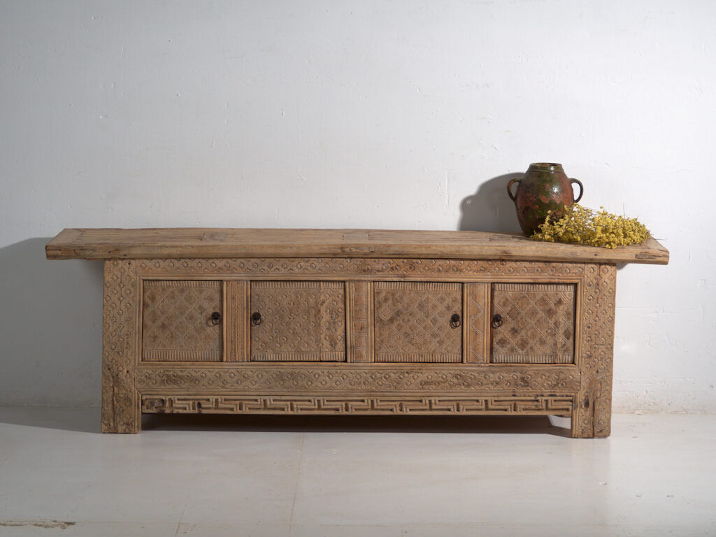 Antique carved pine buffet – China, circa 1900
