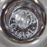 6 verres à cognac en cristal, estampillés Bayel