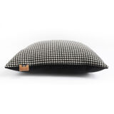 Coussin laine pied de poule graphique