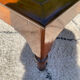 Tale basse vintage en bois massif et marqueterie de marbre