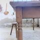 Bistro farmhouse table cherry wood turned legs 180cm