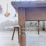 Bistro farmhouse table cherry wood turned legs 180cm