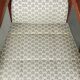 In very good condition Art Deco design dining chairs with fabric upholstery