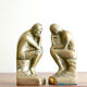 The thinker by Rodin brass bookends 60 years