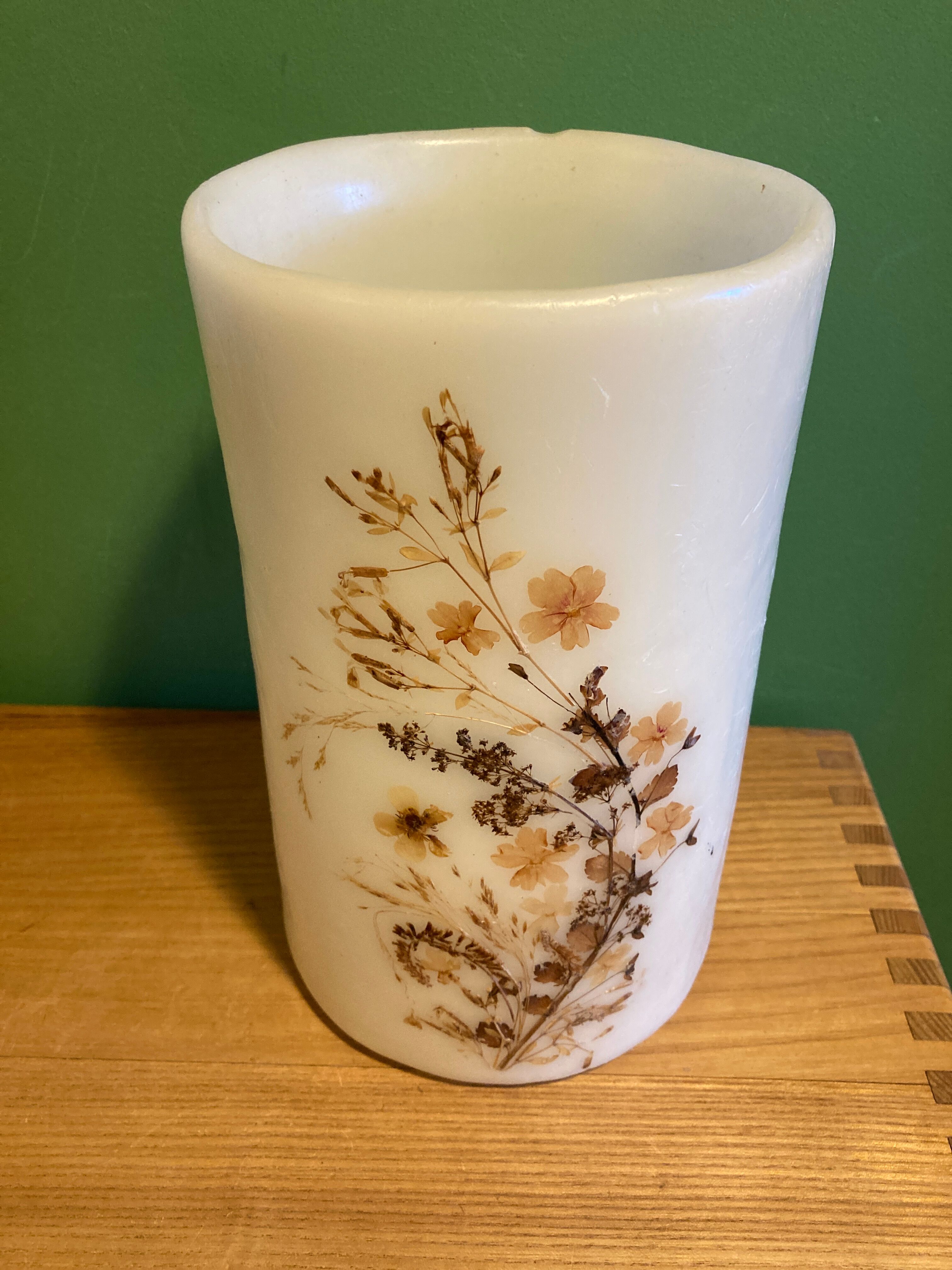 Vintage wax herbarium lamp