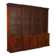 Large antique mahogany library with glass doors 19th Century