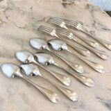 Large spoons and forks, silver metal