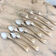 Large spoons and forks, silver metal