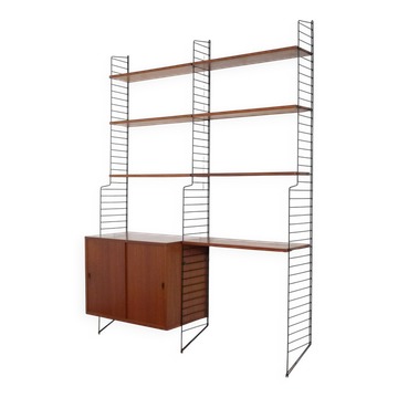 Systeme d'étageres String en teck 1960
