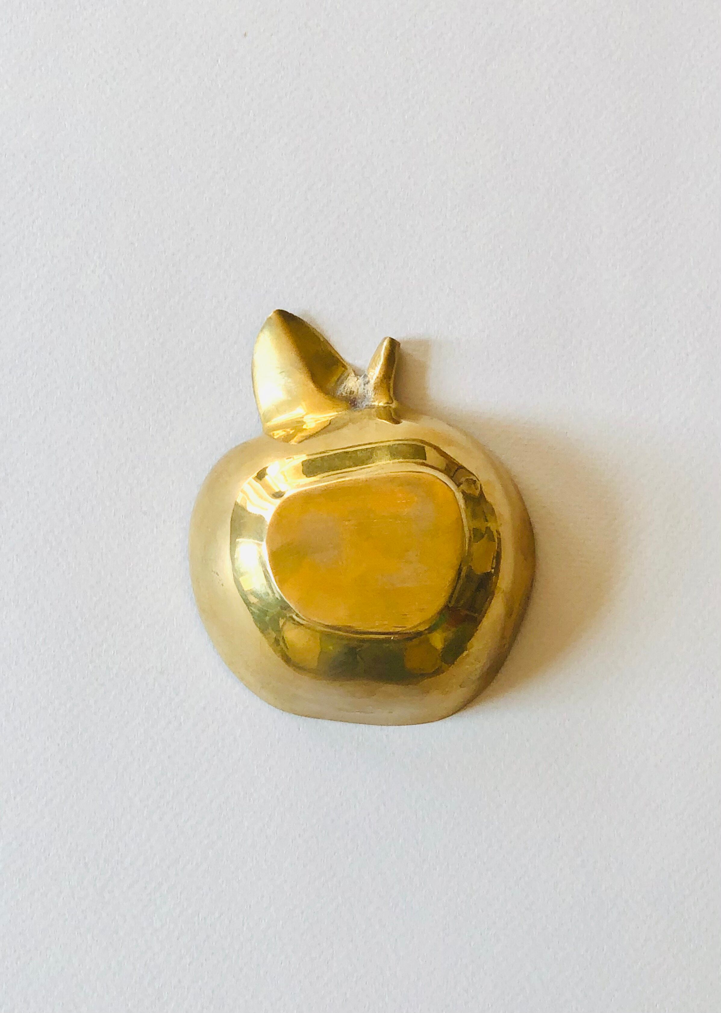 Brass apple trinket bowl