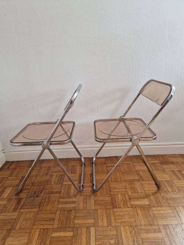 Pair of vintage Plia design chairs by G. Pipette for Castelli from the 60s