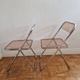Pair of vintage Plia design chairs by G. Pipette for Castelli from the 60s