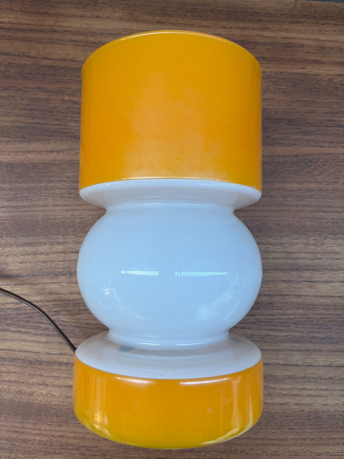 Lampe vintage en opaline