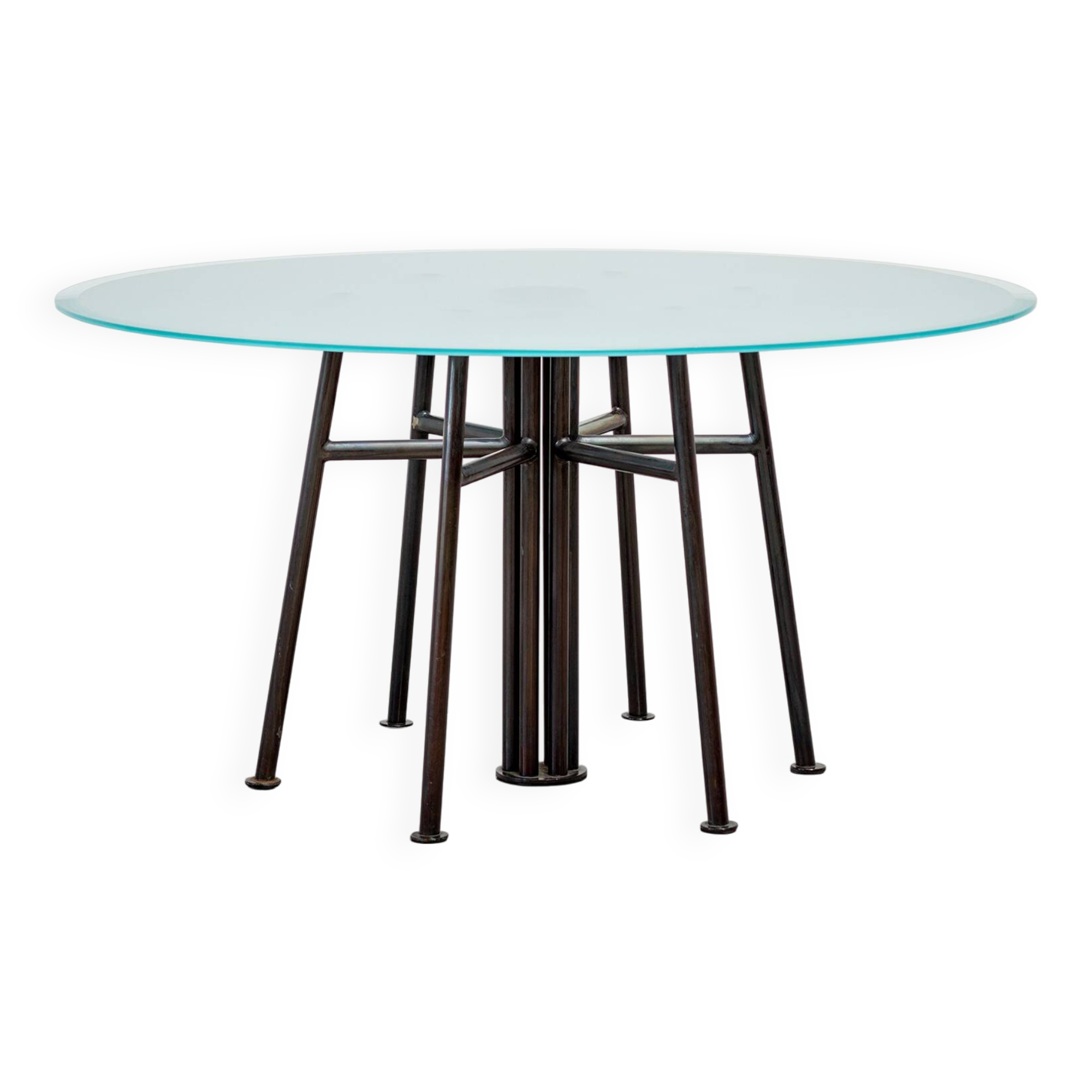 German avant-garde geometric round dining table 1980