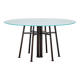 German avant-garde geometric round dining table 1980