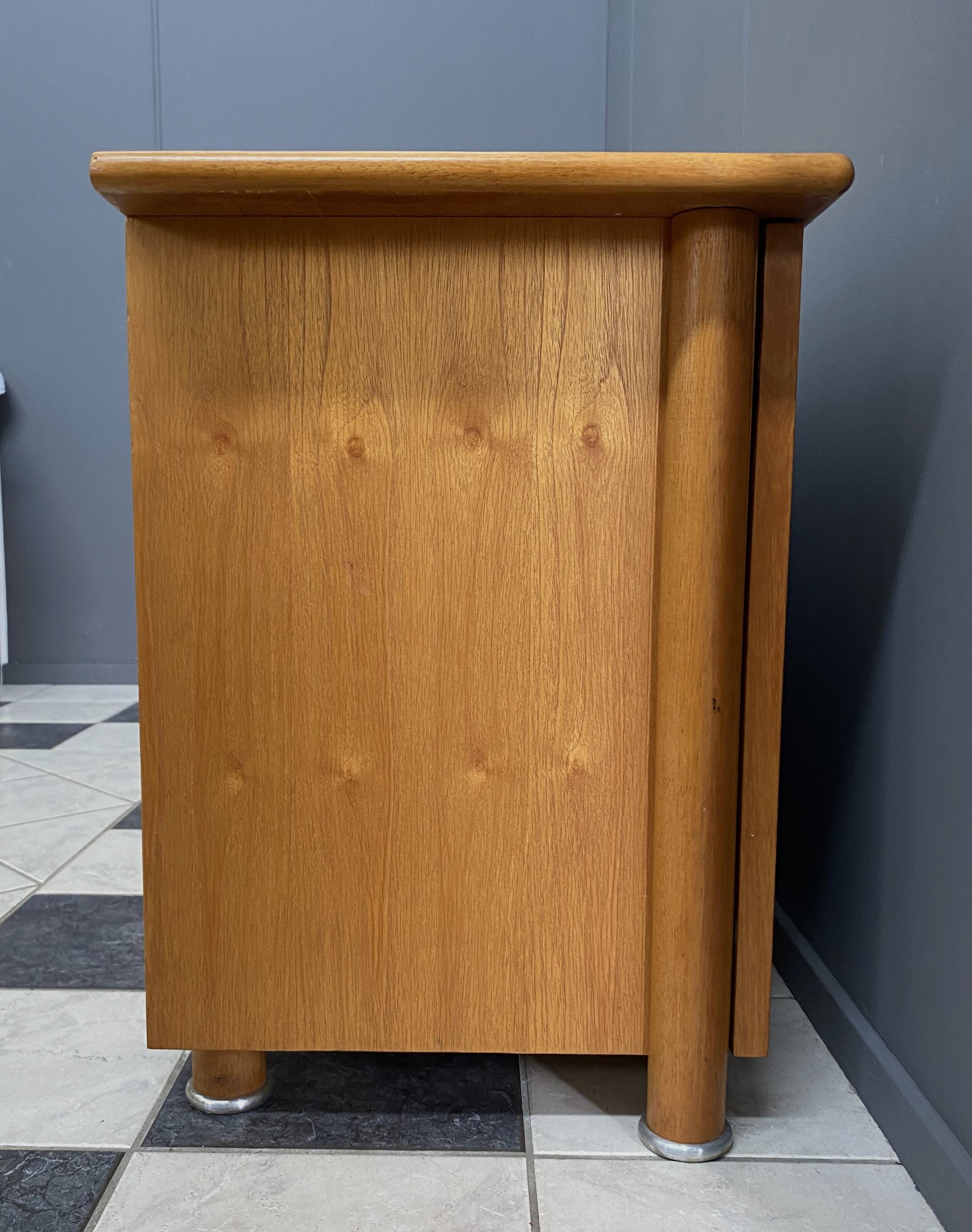 Large blonde Wicker & wood webbing sideboard
