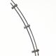 Vintage space-age Arc floor lamp by Leclaire & Schäfer, 1960s 1970s.