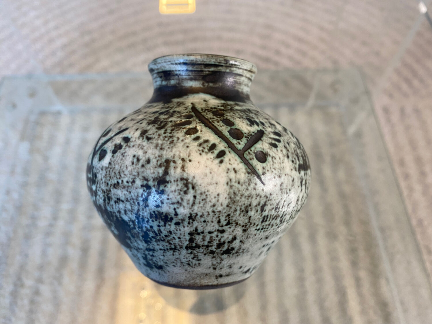 Vintage boule vase signed Jacques Blin