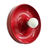 Red space age disc lamp by Enrico Tronconi