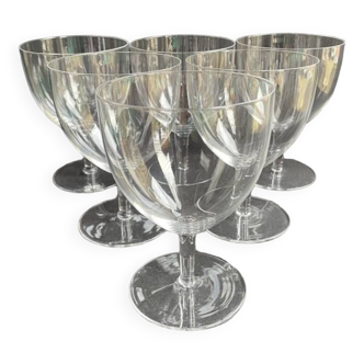 6 gros verres en cristal léger soufflé