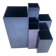 Vases modulaires en métal – bleu pétrole, 1980s
