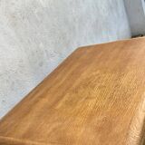 Antique light oak desk from the 1950s with 4 drawers