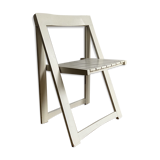 White folding vintage chair