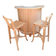 Vintage rattan wicker bar + 2 bar stools