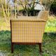 Art Deco club armchair in solid wood, early 20th century
