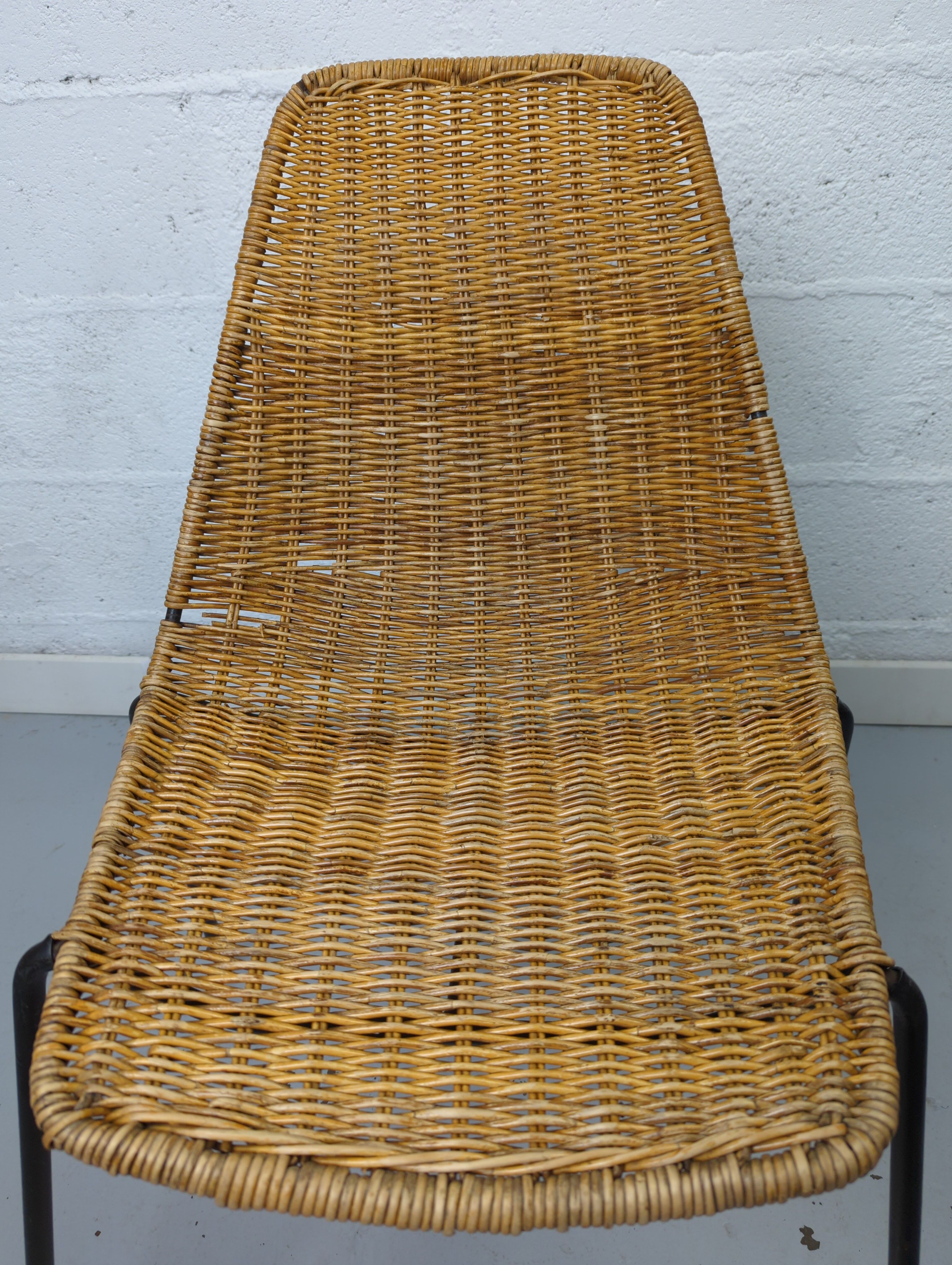 Pair of chairs Gian Franco Legler model Basket