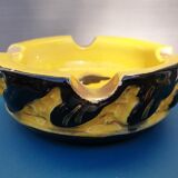 Cendrier jaune et noir dessin abstrait Monte-Carlo