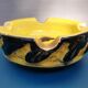 Ashtray yellow and black abstract drawing Monte-Carlo
