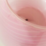 Lamp glass of Murano Venini spiral pink and white